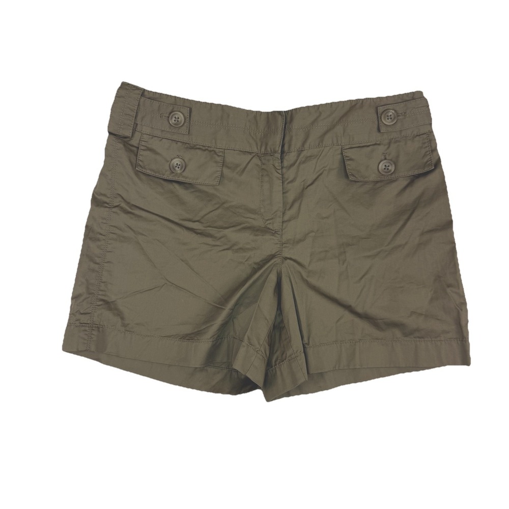 LOFT Ann Taylor Chino Women's Shorts Size 6 Khaki Tan Flap Pocket Cotton 4" - Picture 2 of 6